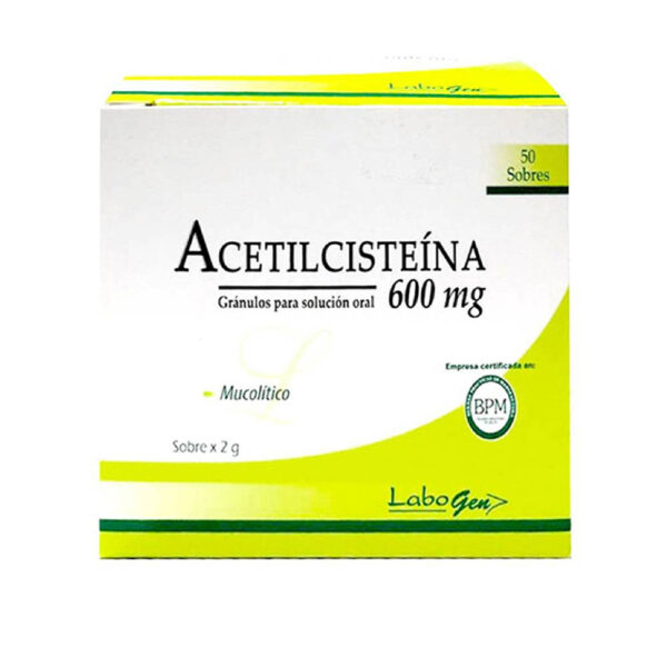 ACETILCISTEINA LABOGEN 600 MG X 50 SOBRES