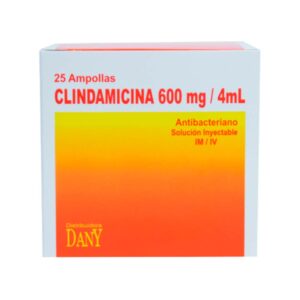 CLINDAMICINA DANY 600MG/4ML X 25 AMP