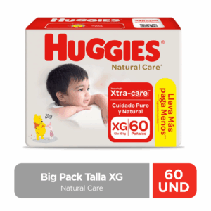 HUGGIES NAT CARE BIGPACK XG X 60