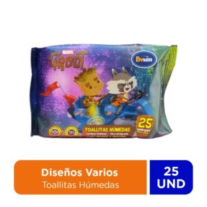 Bywin toallit humed diseños varios x 25 unid