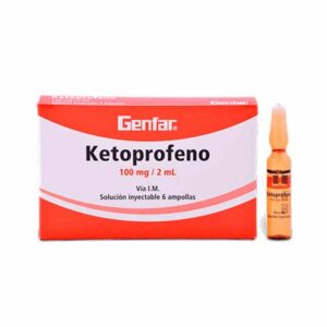 Ketoprofeno gen-f amp/100mgx2mlx 6