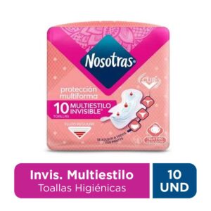 Nosotras toall invisib multiestil x 10