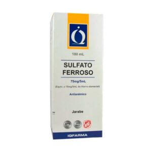 Sulfato ferroso iq-f 75mg/5ml x 180ml