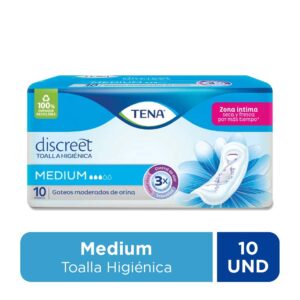 Tena toallhig discreet medium x 10