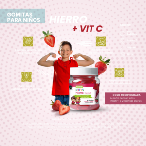 GUMMIES KIDS HIERRO + VIT C FRESA X 60 UND
