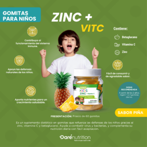 GUMMIES KIDS ZINC + VIT C PIÐA X 60 UND