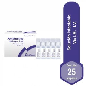 AMIKACINA MEDIF 500MG X 10  AMP